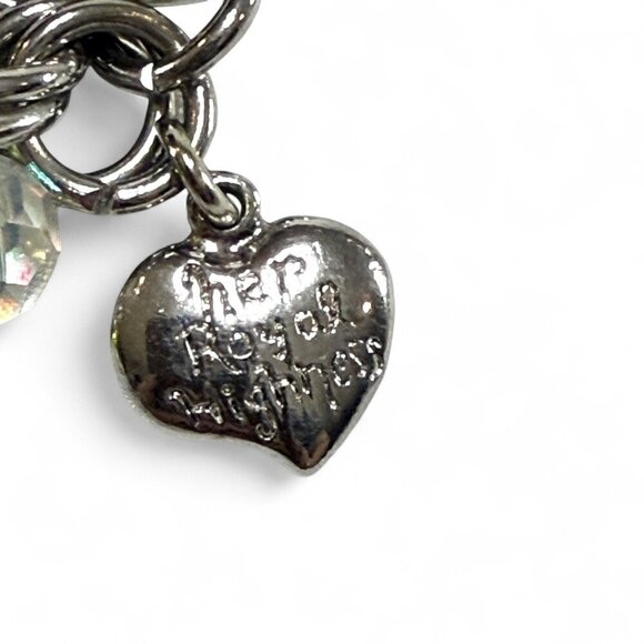 Her Royal Highness PRINCESS Charm Bracelet – Silver Tone, Crystal Beads, Toggle - Picture 9 of 11